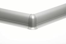 Soklová Lišta AP30 Vnější Roh PVC stříbrná