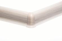 Soklová Lišta AP30 Vnější Roh PVC popelavě bílá